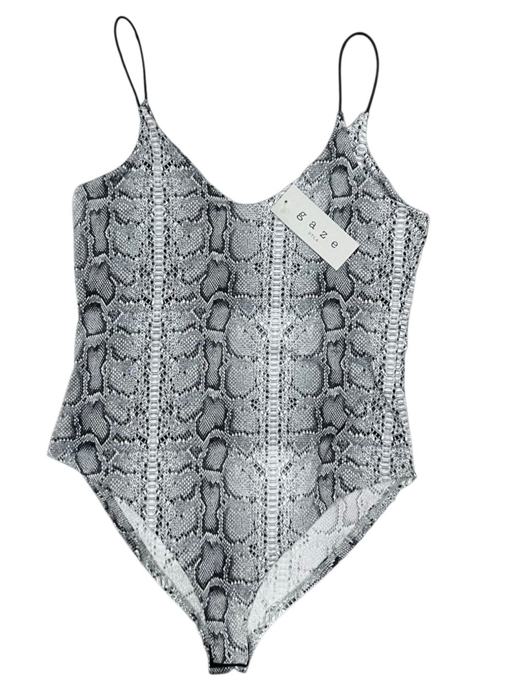 Gaze Snakeskin Python print Bodysuit Size Medium